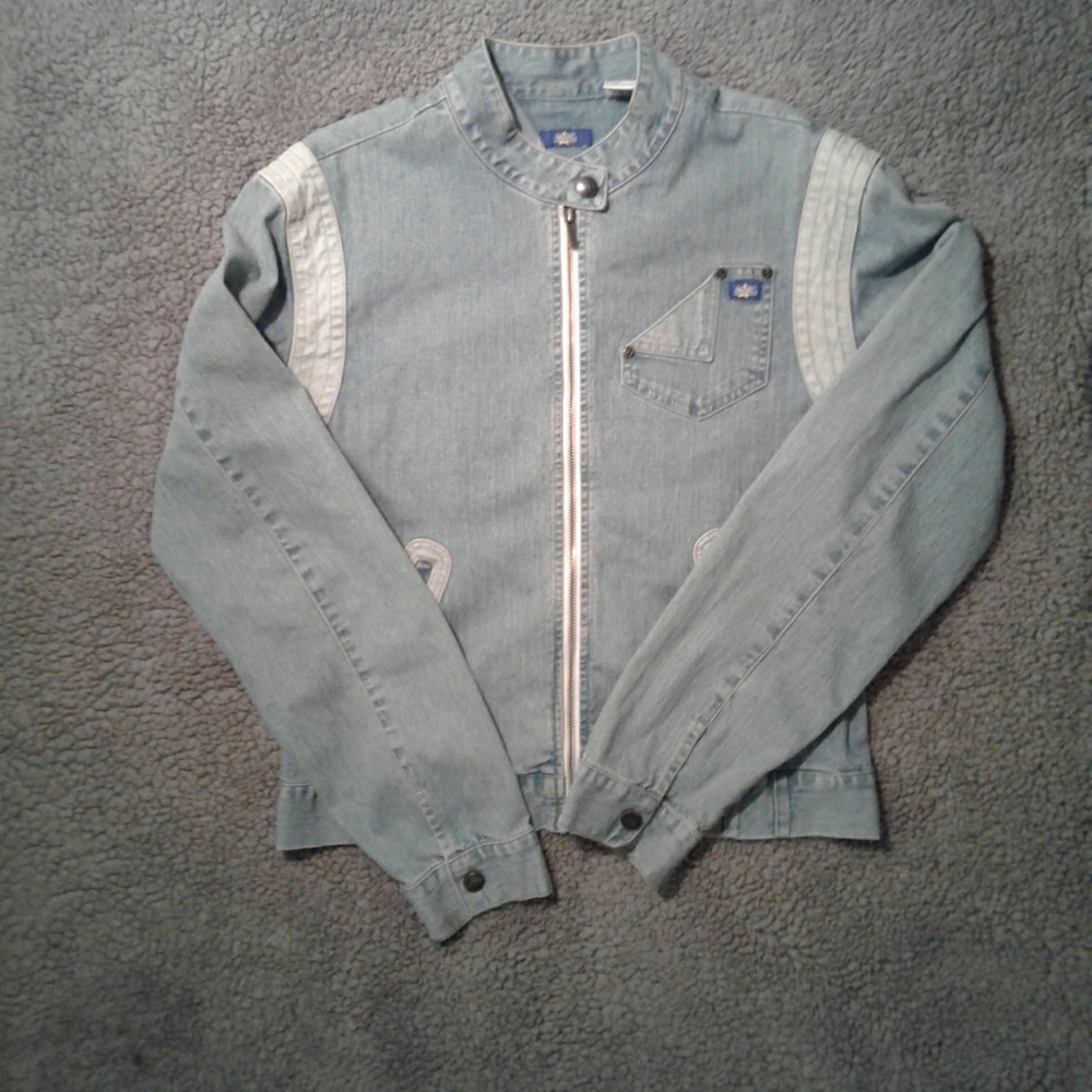 Jean light and dark jean jacket.